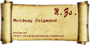 Moldvay Zsigmond névjegykártya