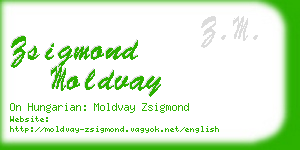zsigmond moldvay business card